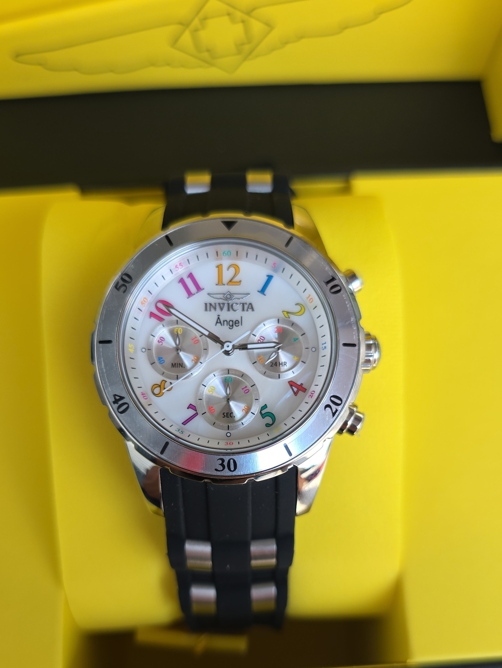 542. m  Invicta Angel Zenthia Unisex Watch - 40mm. Black, Steel (49802)